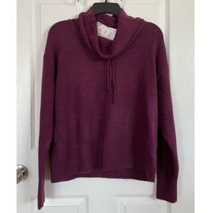 It’s Our Time Purple Cowl Neck Sweater
